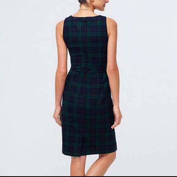 NWT J.Crew Black Watch Plaid Dress - Picture 4 of 9
